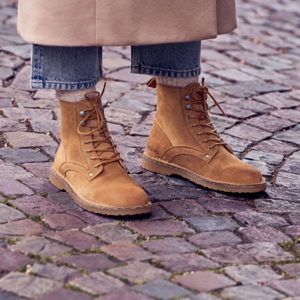 Birkenstock Bryson Boots in Cashew Brown Suede Leather EUR 40 / US 9